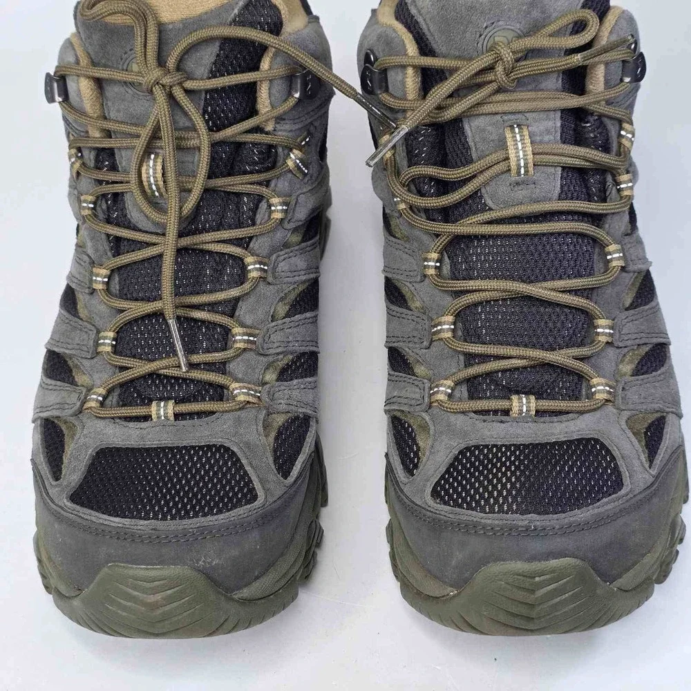 Merrell Moab 3 Mid Waterproof Hiking Boots Men's Size 12 Beluga Gray Shoes